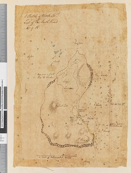 Page 37a A Sketch of Block Island, latitude of the South Head 41: 9 N