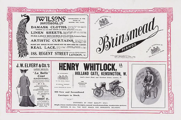 Page of advertisements for The Gentlewoman (litho)