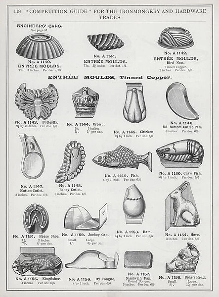 Page of catalogue for the Ironmongery and Hardware Trades, c 1895 (litho)