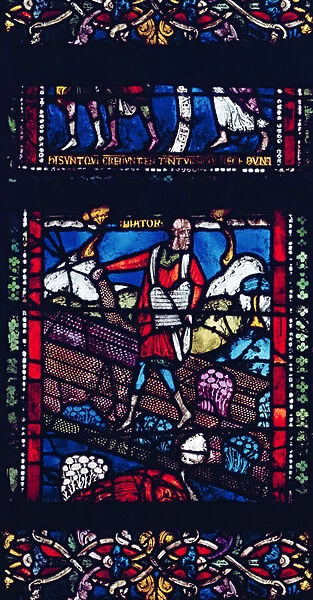 Panel depicting the Parable of the Sower, late 12th century (stained glass)
