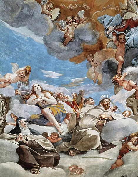 Paradise, detail, 1651-52 (fresco)