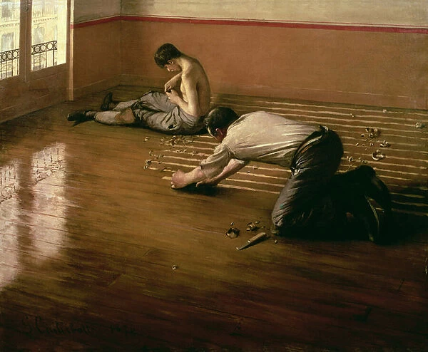 The Parquet Planers, 1876 (oil on canvas) (small version)