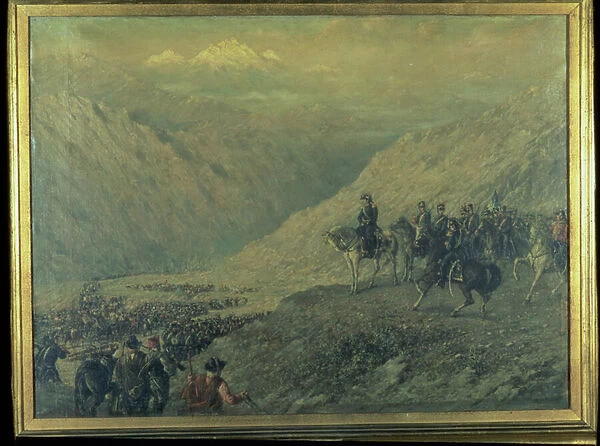 The Passage of the Andes in 1817 (oil on canvas)