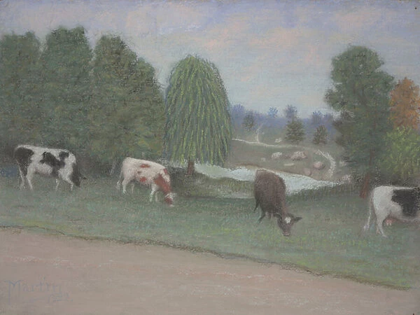 Pasture, 1922 (pastel)