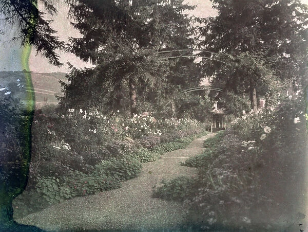 Path in Monets Garden at Giverny, early 1920s (photo)