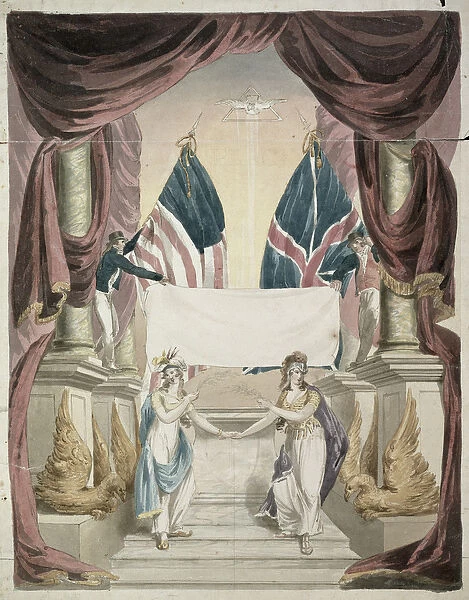 Peace, allegory of the Treaty of Ghent, signed 24th December 1814, c