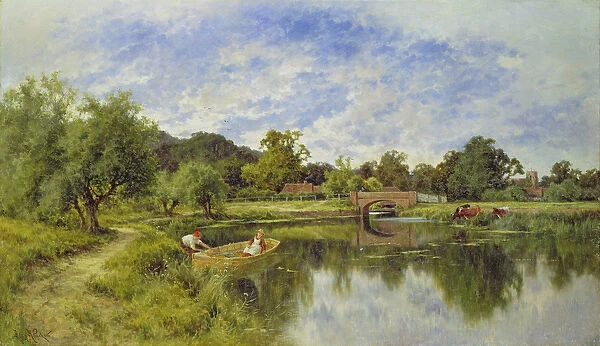 A Peaceful Day (oil on canvas)