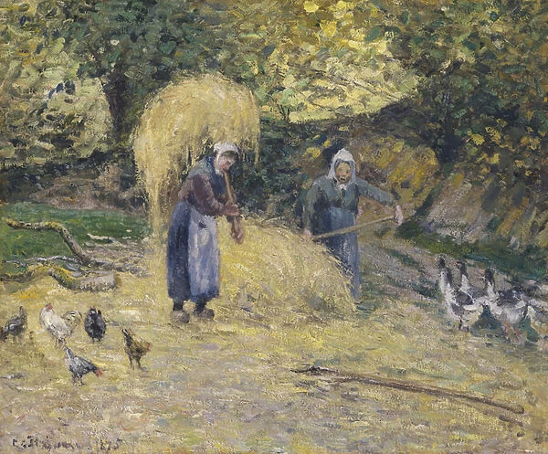 Peasants Heaving Straw, Montfoucault, 1875 (oil on canvas)