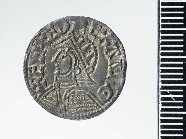 Penny of AEthelred II, London mint, 978 (silver) (obverse of 3706819)