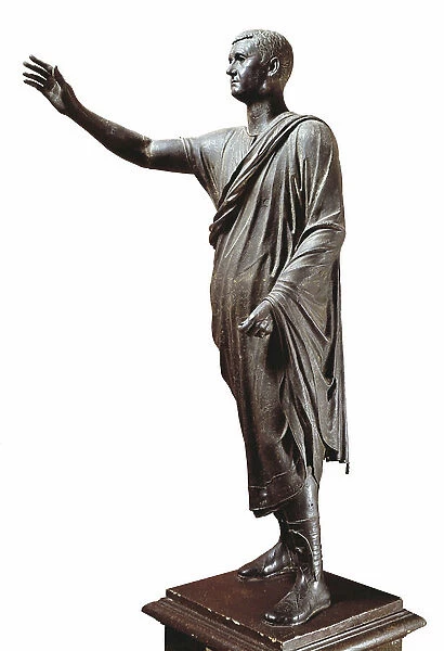 Perugia Aulus Metellus, Roman magistrate. Bronze sculpture, 90 BC