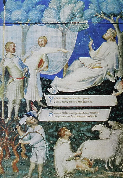 Petrarch's Virgil (title page) c. 1336 Manuscript. Illustrated by Simone martini