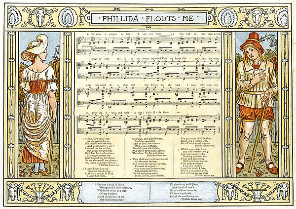 Phillida Flouts Me, O what a Plague is Love, song illustration from
