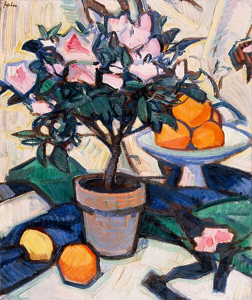 Pink Azalea and Oranges, c. 1913 (oil on canvas)