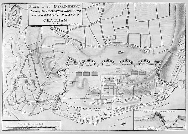 Plan of the Entrenchment of His Majestys Dock Yard and Ordnance Wharf at Chatham