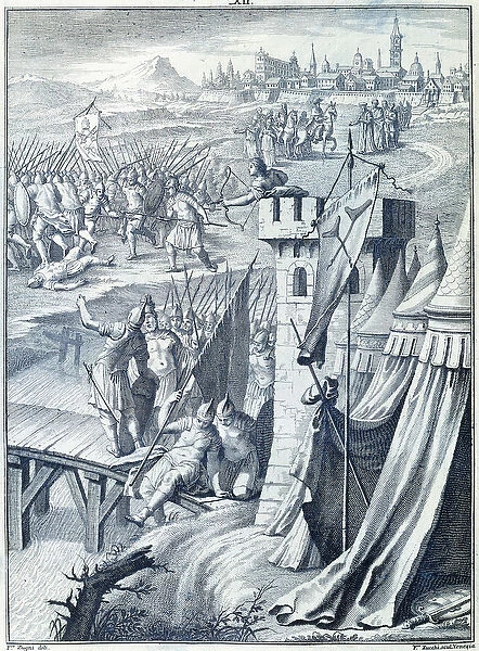 Plate XII from The Stolen Pail (La Secchia Rapita) by Alessandro Tassoni