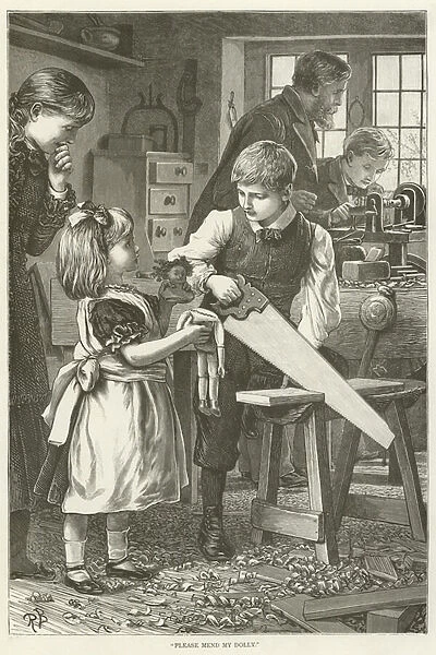 'Please mend my dolly'(engraving)