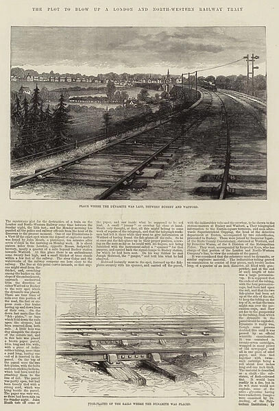 The Plot to blow up a London and North-Western Railway Train (engraving)