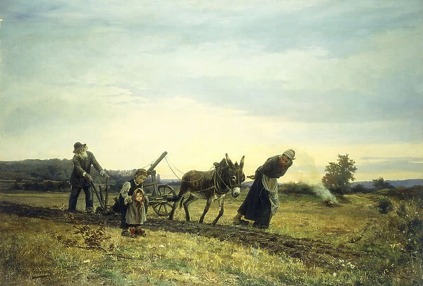 Plowing the Fields, 1877 (oil on canvas)