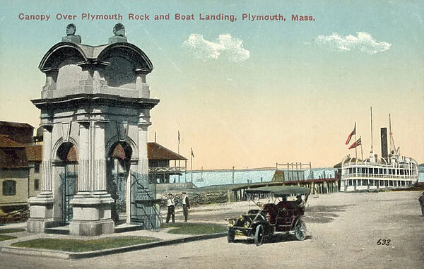 Plymouth Rock, Plymouth, Massachusetts (colour photo)