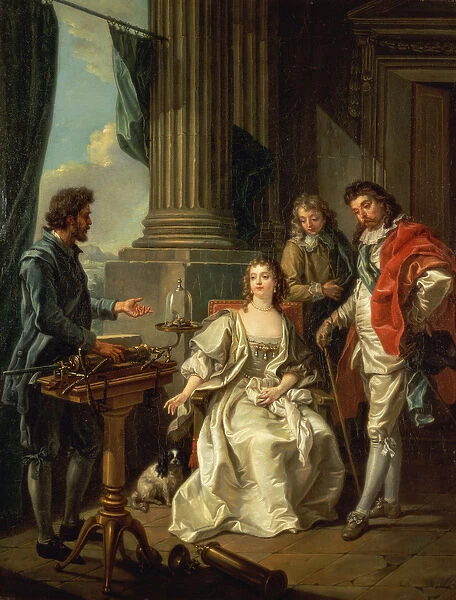 Pneumatic Experiment, one of a series, 1777 (oil on canvas)