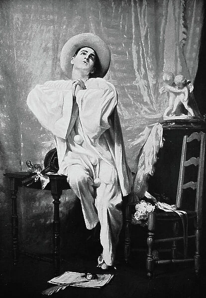 A Poetic Pierrot, after a painting by Antoine Vollon