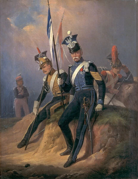Polish Officers of the Napoleonic Army, 1852 (oil on canvas)