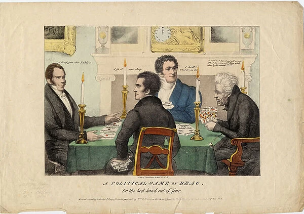 A political game of brag, or, the best hand out of four, 1831 (litho)
