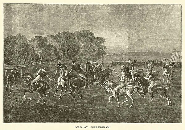 Polo, at Hurlingham (engraving)