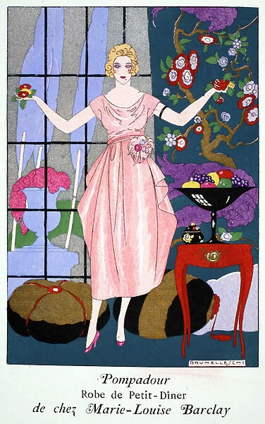 Pompadour - Robe de Petit-Diner by Marie-Louise Barclay, 1919-21 (pochoir print)