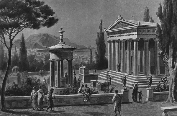 Pompei: Tempio d Ercole (litho)