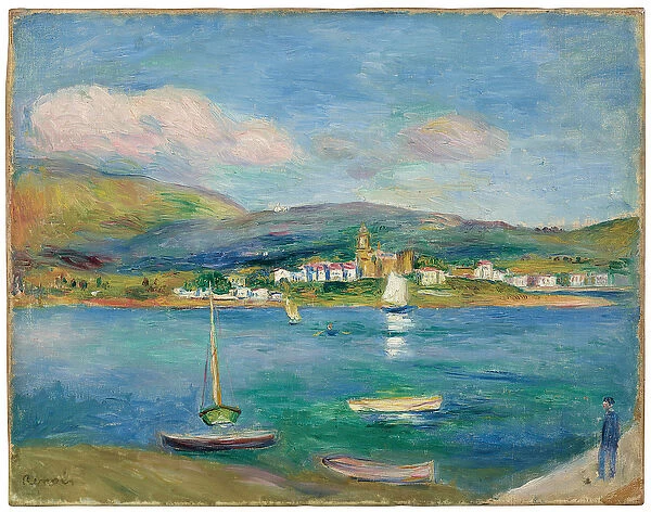 Port de peche, Vue de Fontarabie depuis Hendaye, 1895 (oil on canvas)