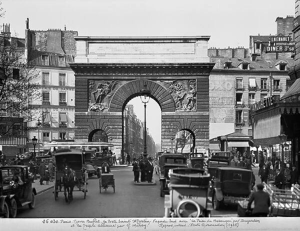Porte Saint-Martin, designed by Pierre Bullet (c. 1639-1716) in 1674, 1925 (b  /  w photo)