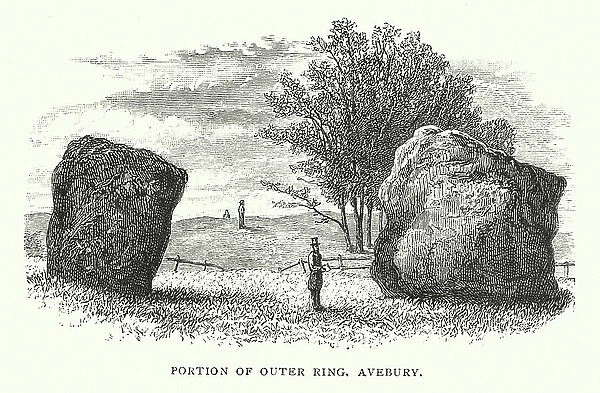 Portion of Outer Ring, Avebury (engraving)