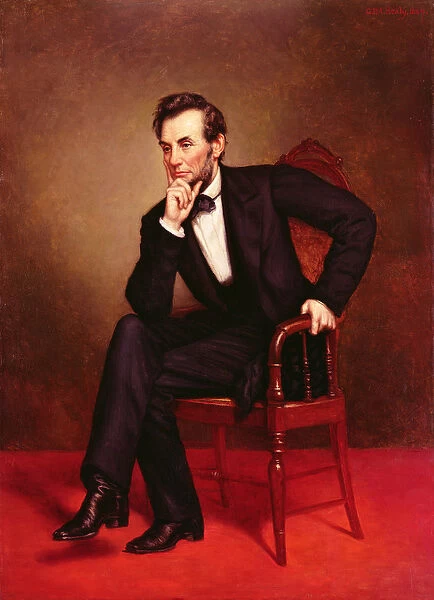 Portrait of Abraham Lincoln (oil on canvas)