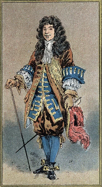 Portrait of Abraham, Marquis Duquesne (1610-1688), French sailor. Illustration by Gilbert, late 19th century