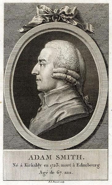 Portrait of Adam Smith (1723 - 1790), Scottish philosopher and economist