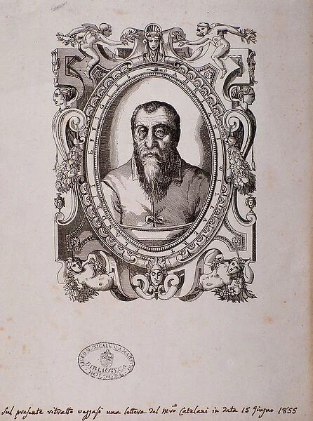 Portrait of Adrian Willaert (woodcut, 16th century)