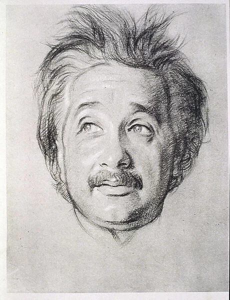 Portrait of Albert Einstein (1879-1955) (litho)