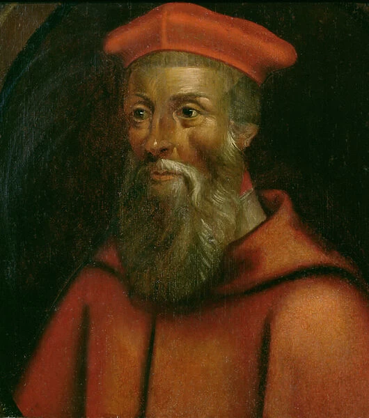 Portrait of Cardinal Reginald Pole (1500-58) Archbishop of Canterbury (oil on panel)