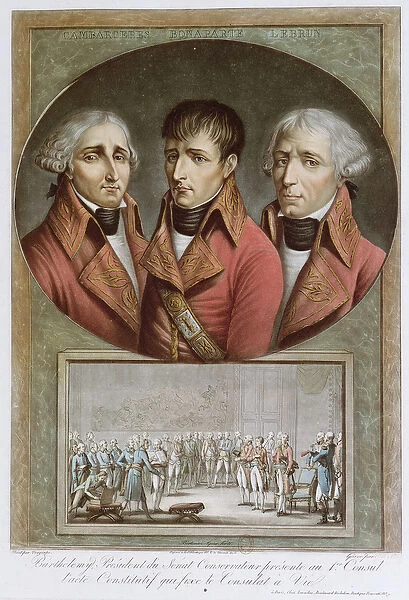 Portrait of the Three Consuls of the Republic and Barthelemy Presenting the Consitutional