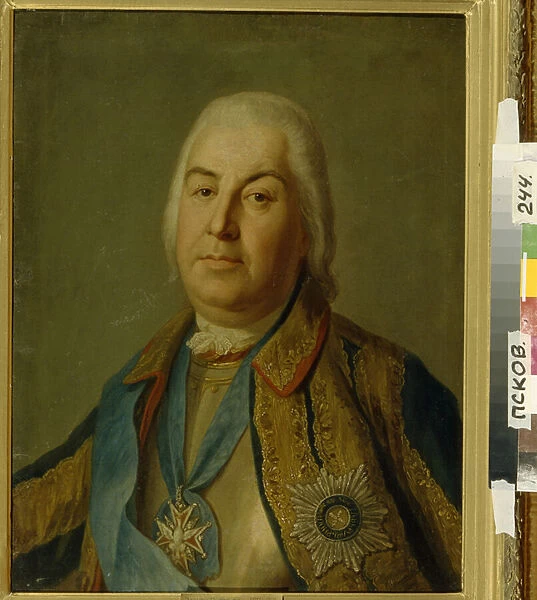 Portrait of Count Pyotr Semyonovich Saltykov, 1760 (oil on canvas)
