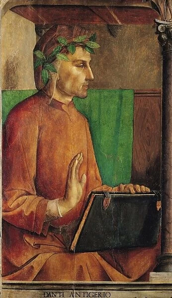 Portrait of Dante Alighieri (1265-1321), c. 1475 (oil on panel)
