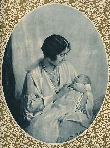 Portrait of Elizabeth II and Queen Mother