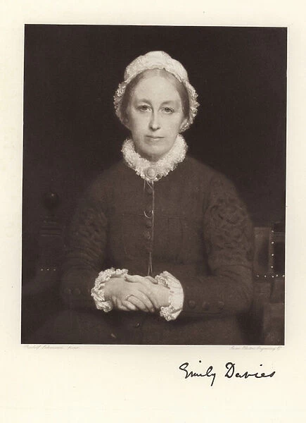 Portrait of Emily Davies (engraving)