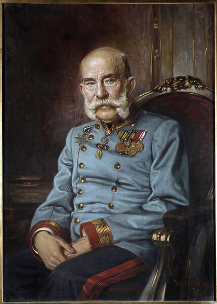 Portrait of Emperor Francois Joseph I, at the age of 85, 1915 (painting)