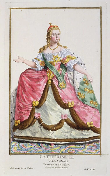 Portrait of Empress Catherine II The Great of Russia (1729-96)