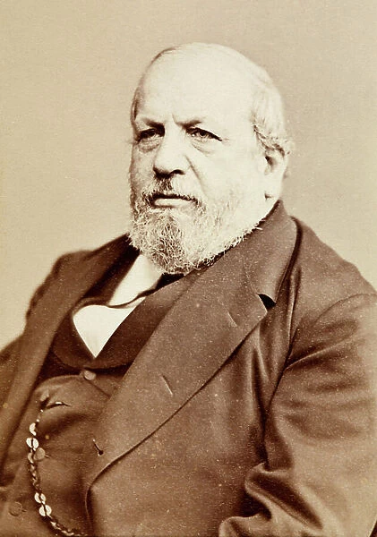 Portrait of Ferdinand von Hiller, c. 1860 (b / w photo)