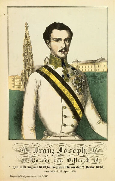 Portrait of Franz Joseph I, Emperor of Austria, from Neuruppiner Bilderbogen