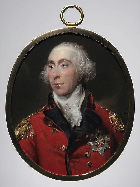 Portrait of General Sir Charles Grey, later 1st Earl Grey, 1794 (enamel in a gilt metal frame)