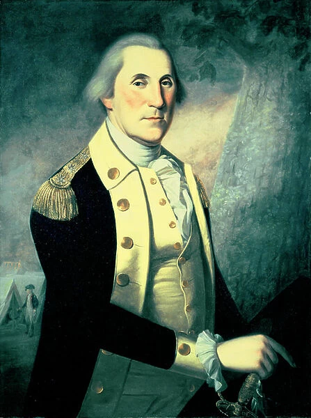 Portrait of George Washington (1732-99) (oil on canvas)